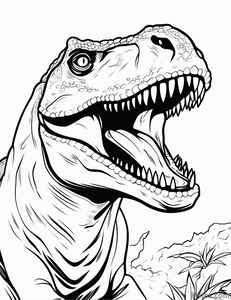 T-Rex Coloring Page #259522953