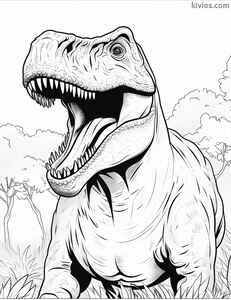 T-Rex Coloring Page #2642910544