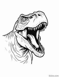 T-Rex Coloring Page #2655130989