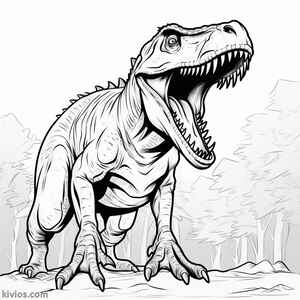 T-Rex Coloring Page #2836325080