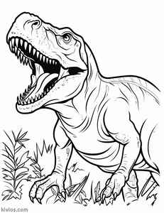 T-Rex Coloring Page #2962420353