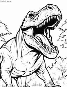 T-Rex Coloring Page #2971617321