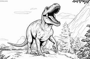 T-Rex Coloring Page #3161410092