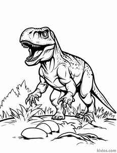 T-Rex Coloring Page #3205230656
