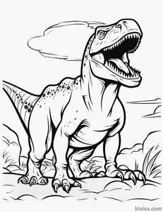 T-Rex Coloring Page #3257932267