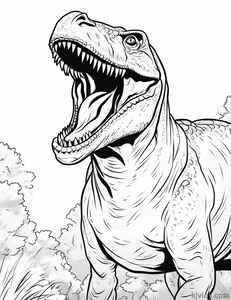 T-Rex Coloring Page #385425417
