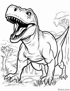 T-Rex Coloring Page #454832474