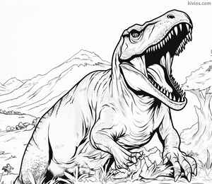 T-Rex Coloring Page #492319897