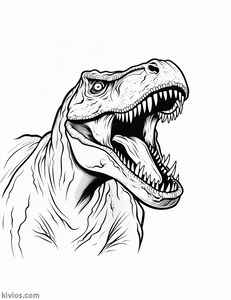 T-Rex Coloring Page #496231253