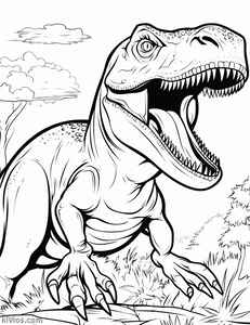 T-Rex Coloring Page #575313063