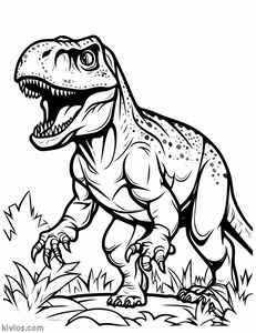 T-Rex Coloring Page #614925935