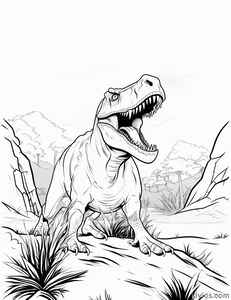 T-Rex Coloring Page #71282305