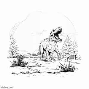 T-Rex Coloring Page #764222441