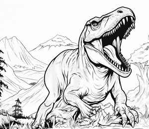 T-Rex Coloring Page #789010240