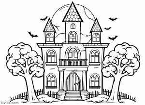 Halloween Coloring Page #257896417
