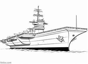 Aircraft Carrier Coloring Page #100061166