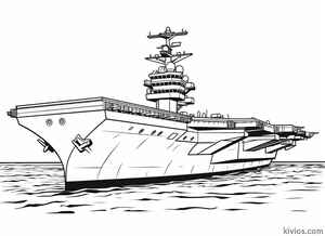 Aircraft Carrier Coloring Page #1352631178
