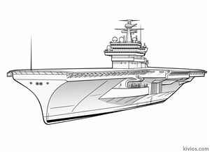 Aircraft Carrier Coloring Page #1609822048