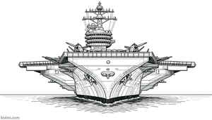 Aircraft Carrier Coloring Page #174263428