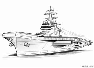 Aircraft Carrier Coloring Page #2336930096