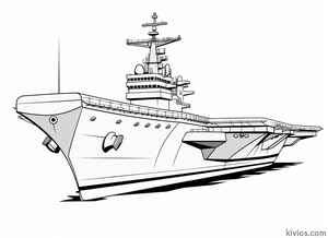 Aircraft Carrier Coloring Page #275163622