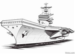 Aircraft Carrier Coloring Page #300648184