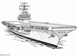 Aircraft Carrier Coloring Page #319811553