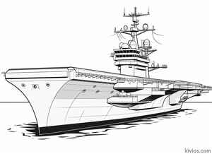 Aircraft Carrier Coloring Page #366229300