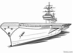 Aircraft Carrier Coloring Page #524121207