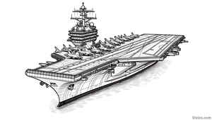 Aircraft Carrier Coloring Page #993831344