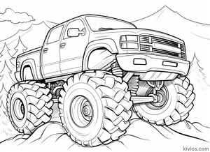Bigfoot Monster Truck Coloring Page #1060917263