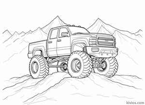 Bigfoot Monster Truck Coloring Page #1148216947