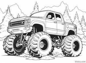 Bigfoot Monster Truck Coloring Page #216168553