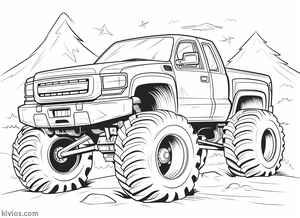Bigfoot Monster Truck Coloring Page #248881261