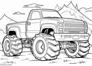 Bigfoot Monster Truck Coloring Page #264776424