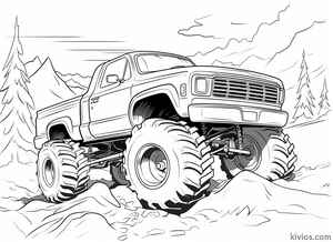 Bigfoot Monster Truck Coloring Page #265019453