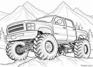 Bigfoot Monster Truck Coloring Page #292634980