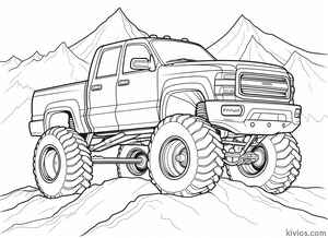 Bigfoot Monster Truck Coloring Page #3029532665