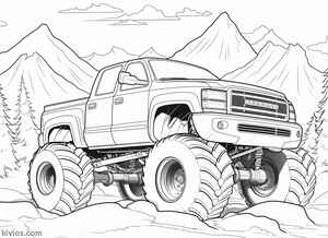 Bigfoot Monster Truck Coloring Page #31132434