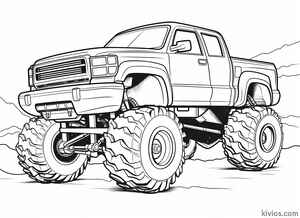 Bigfoot Monster Truck Coloring Page #3217829989