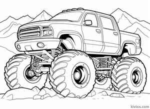 Bigfoot Monster Truck Coloring Page #880230007
