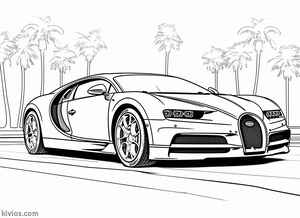 Bugatti Chiron Coloring Page #101897617