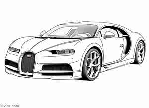 Bugatti Chiron Coloring Page #1041420895