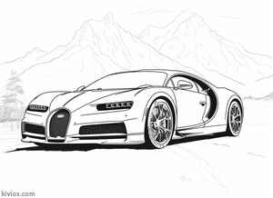 Bugatti Chiron Coloring Page #116222519