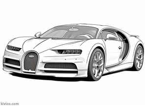 Bugatti Chiron Coloring Page #1168016553