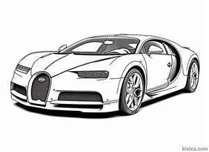 Bugatti Chiron Coloring Page #1184214583