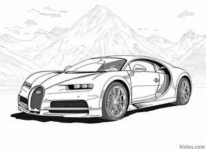 Bugatti Chiron Coloring Page #12251326