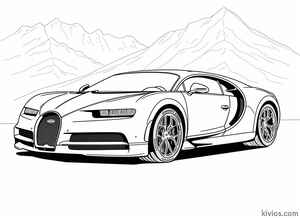 Bugatti Chiron Coloring Page #1235229508