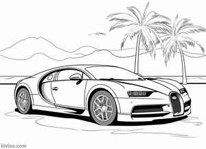 Bugatti Chiron Coloring Page #1260917752