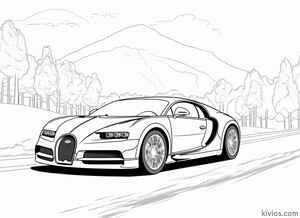 Bugatti Chiron Coloring Page #134863202